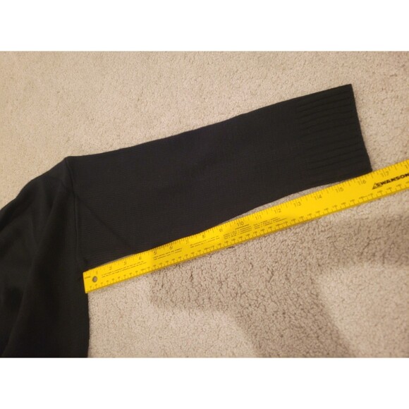 New wo Tag Madisonne Long LineOpen Cardigan Sweater Women's Large Black Pockets - Picture 7 of 9